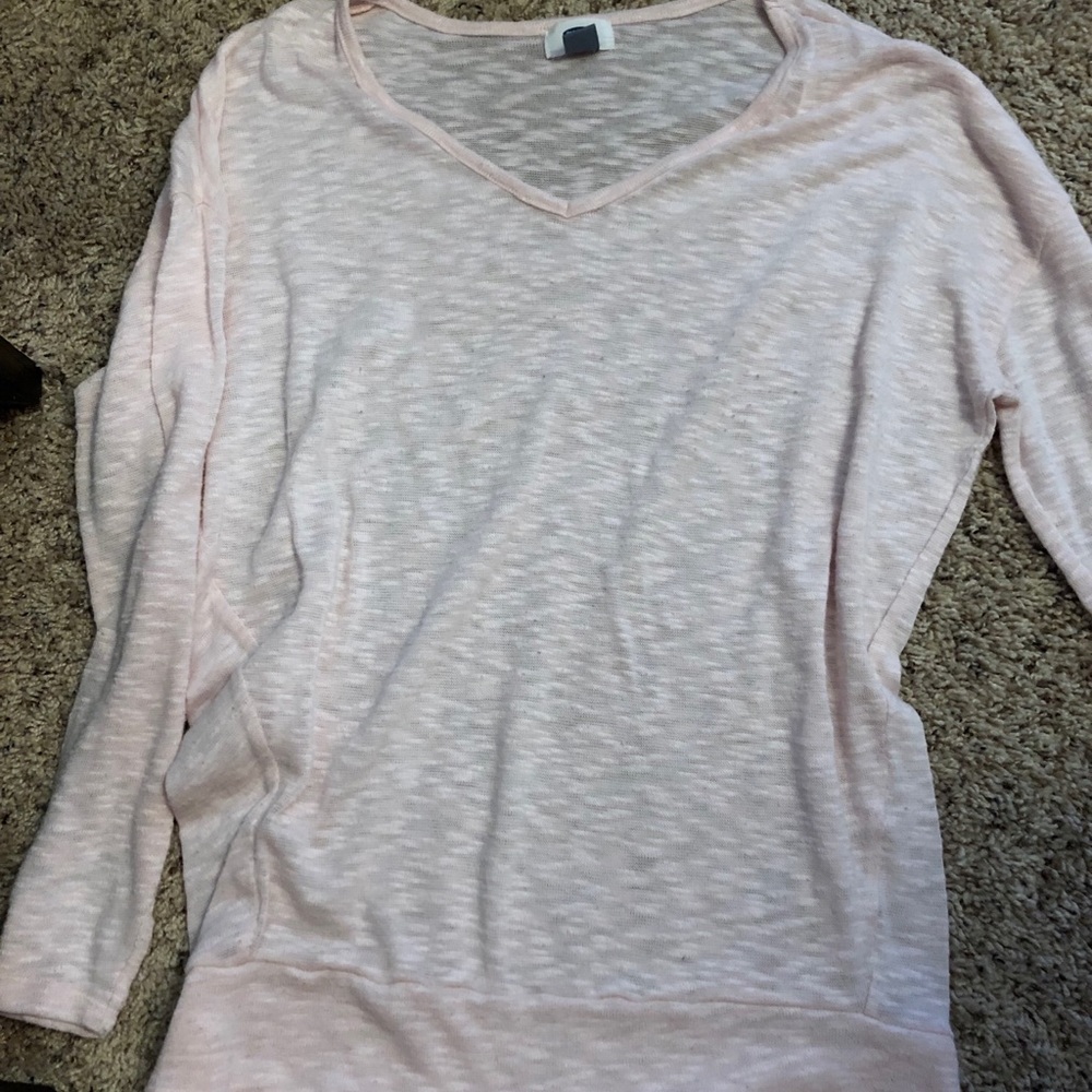 Lightweight sweater light pink